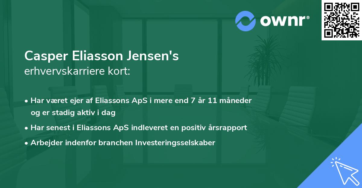 Casper Eliasson Jensen's erhvervskarriere kort