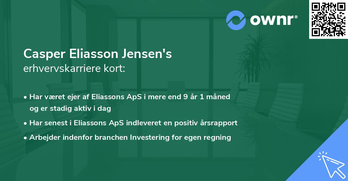 Casper Eliasson Jensen's erhvervskarriere kort