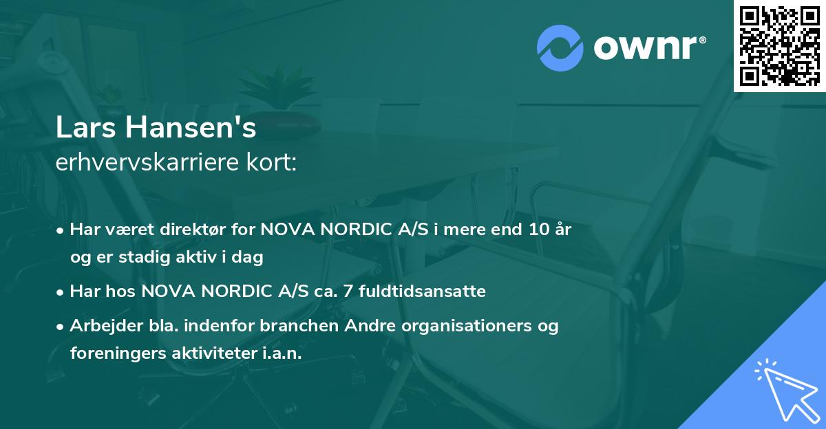 Lars Hansen's erhvervskarriere kort