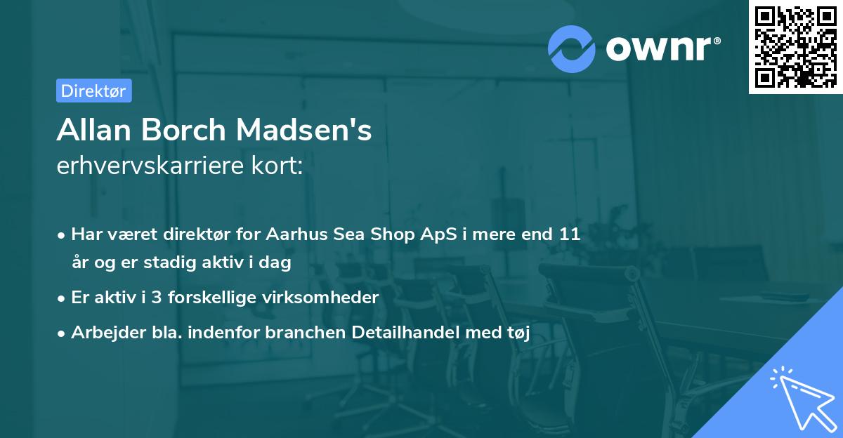 Allan Borch Madsen's erhvervskarriere kort