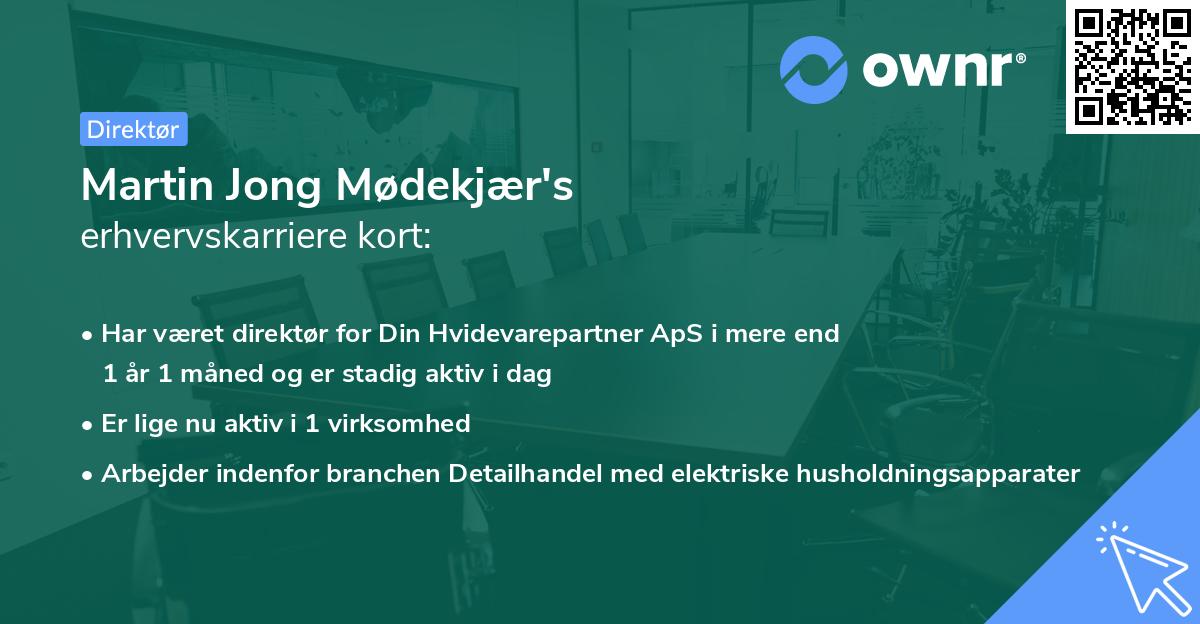 Martin Jong Mødekjær's erhvervskarriere kort
