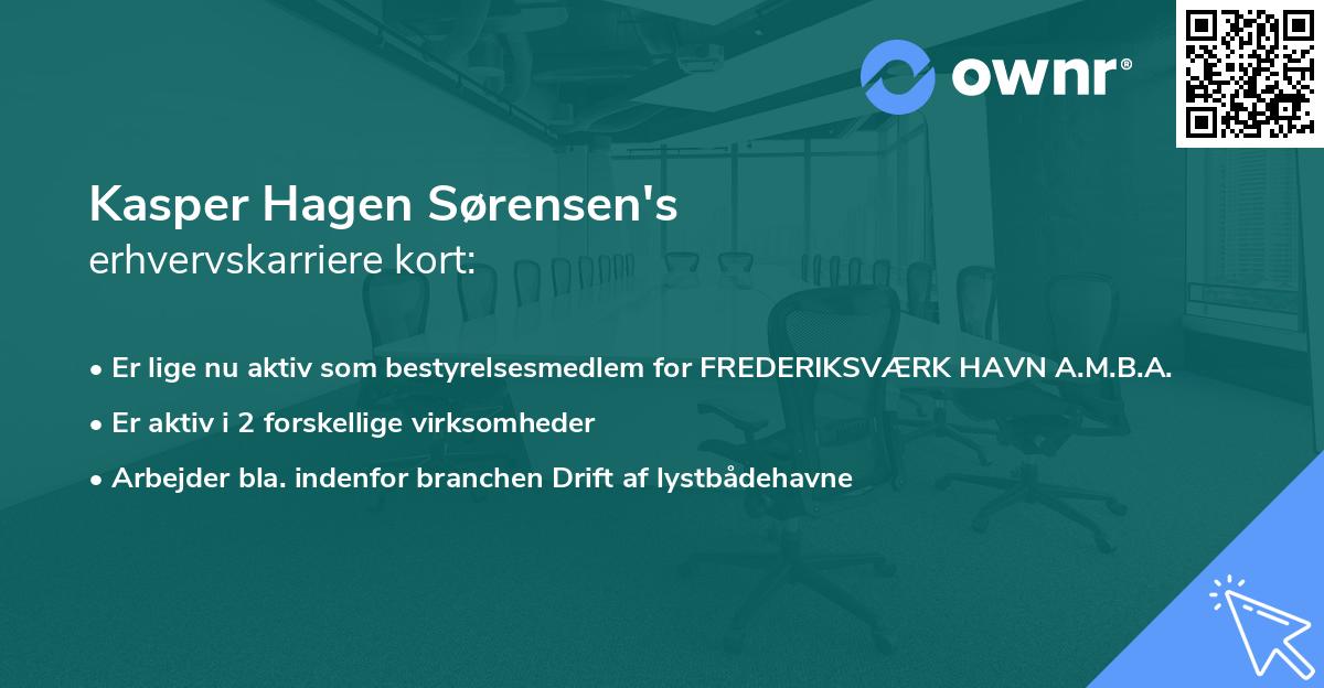 Kasper Hagen Sørensen's erhvervskarriere kort