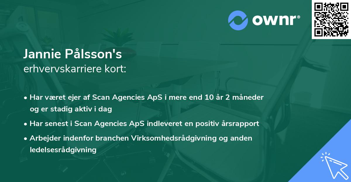 Jannie Pålsson's erhvervskarriere kort