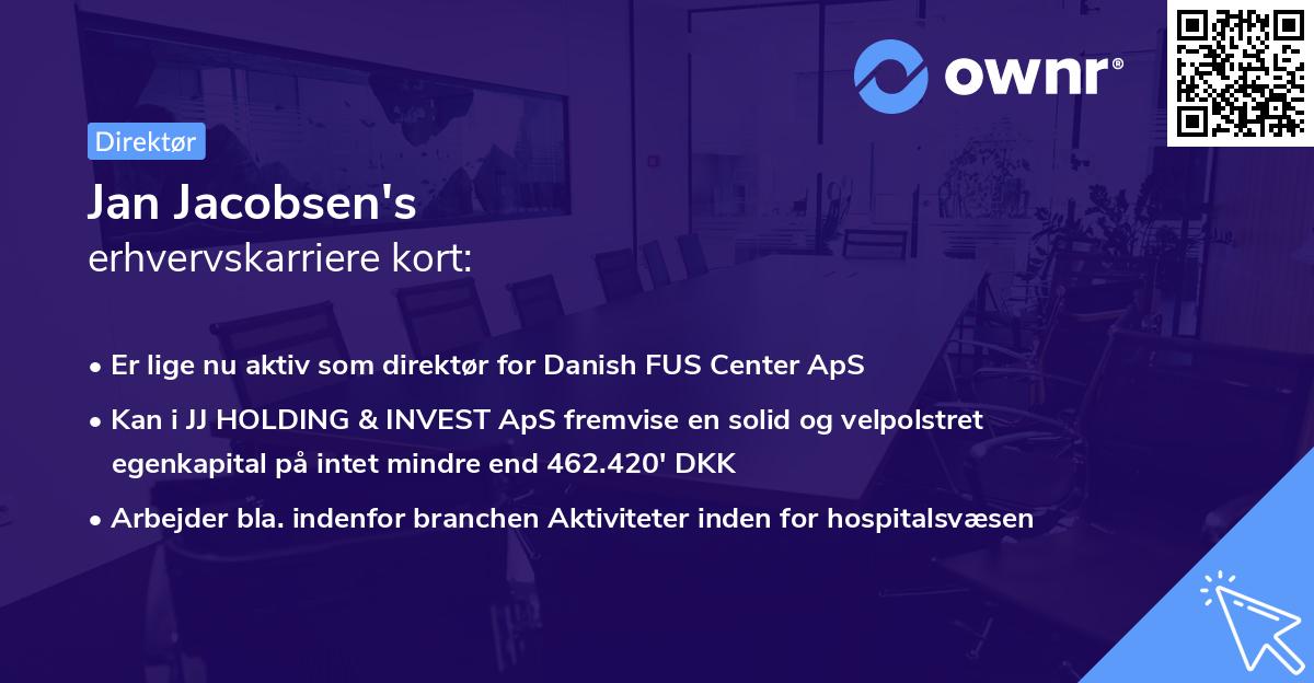 Jan Jacobsen's erhvervskarriere kort