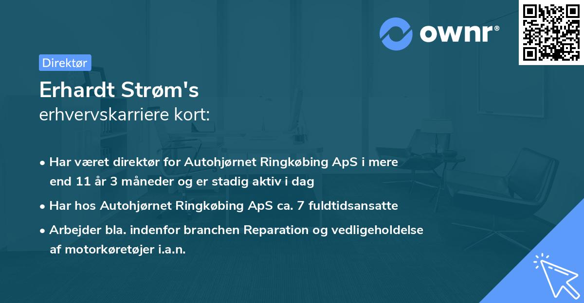 Erhardt Strøm's erhvervskarriere kort