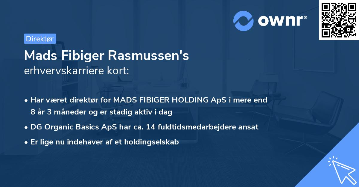 Mads Fibiger Rasmussen's erhvervskarriere kort