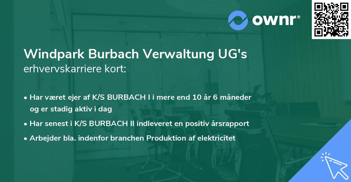 Windpark Burbach Verwaltung UG's erhvervskarriere kort