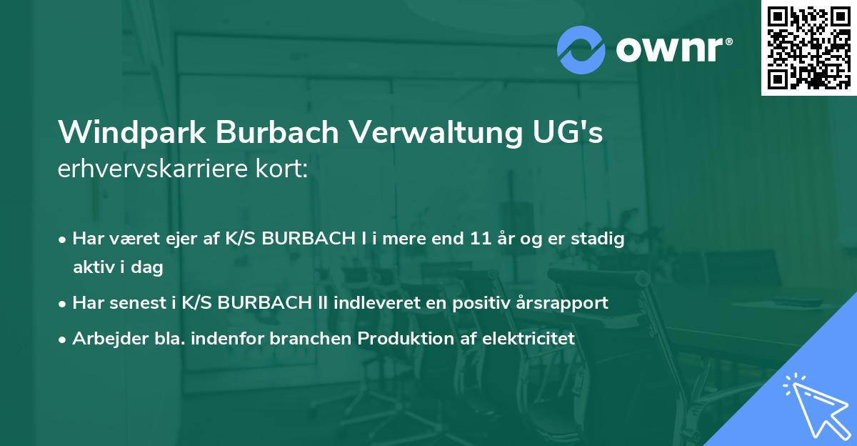 Windpark Burbach Verwaltung UG's erhvervskarriere kort