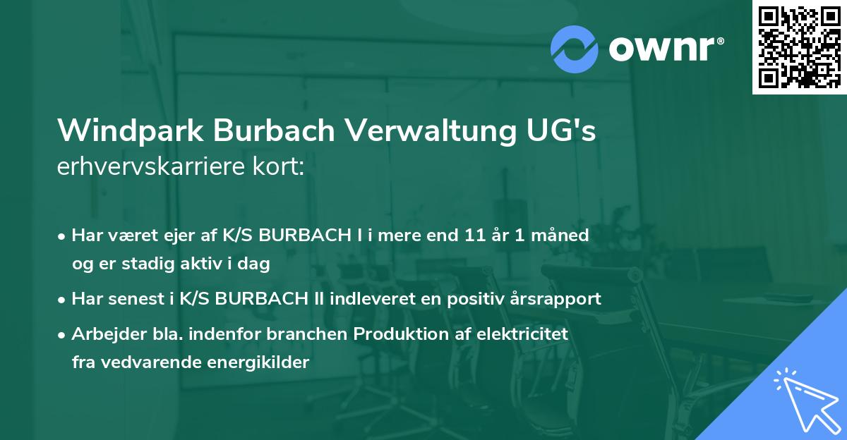 Windpark Burbach Verwaltung UG's erhvervskarriere kort