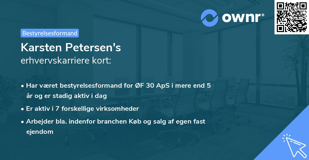 Karsten Petersen's erhvervskarriere kort
