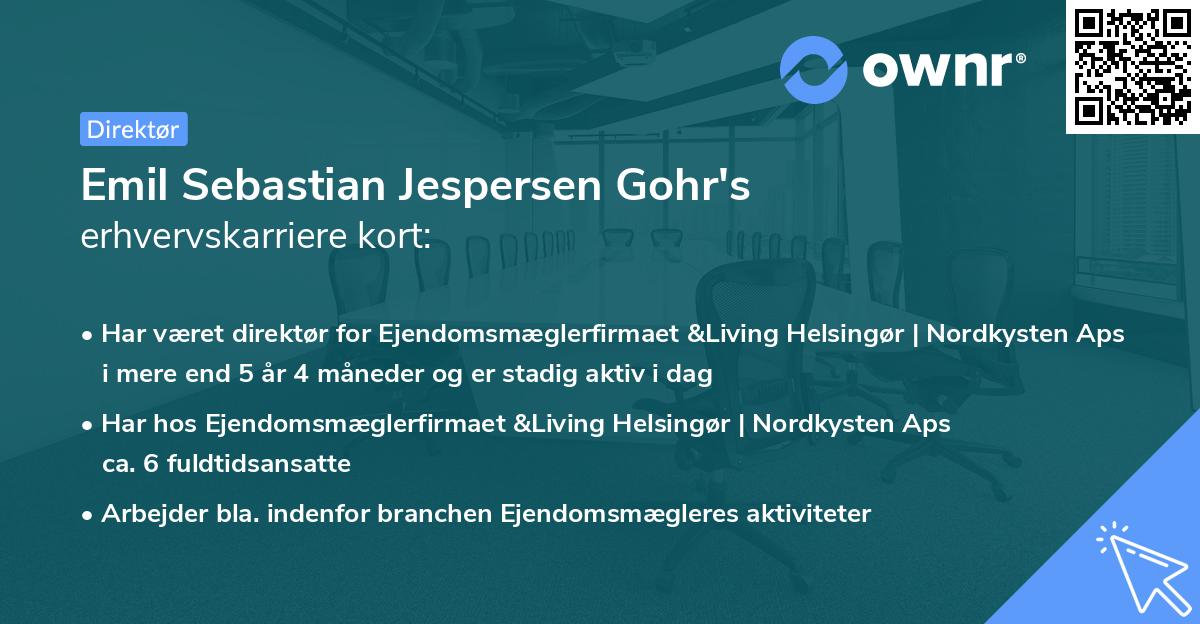 Emil Sebastian Jespersen Gohr's erhvervskarriere kort