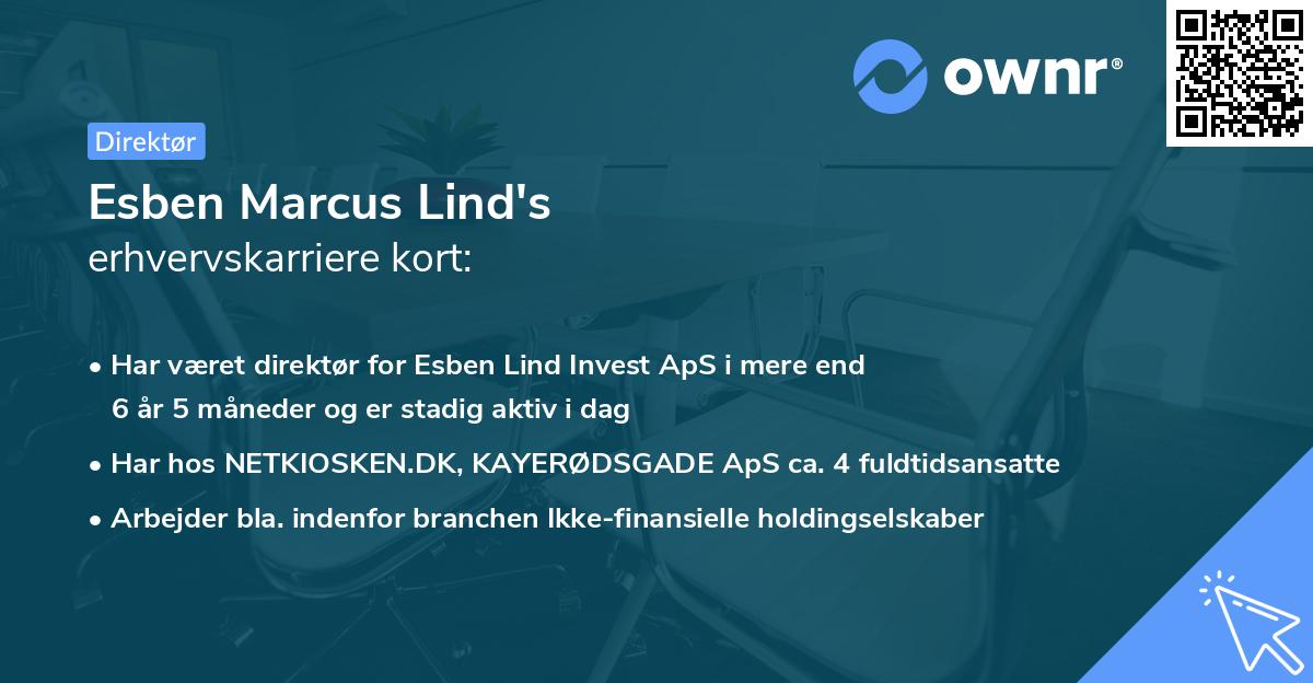 Esben Marcus Lind's erhvervskarriere kort