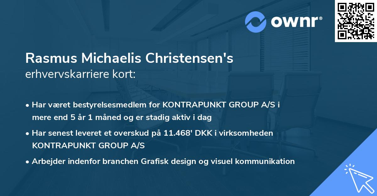 Rasmus Michaelis Christensen's erhvervskarriere kort