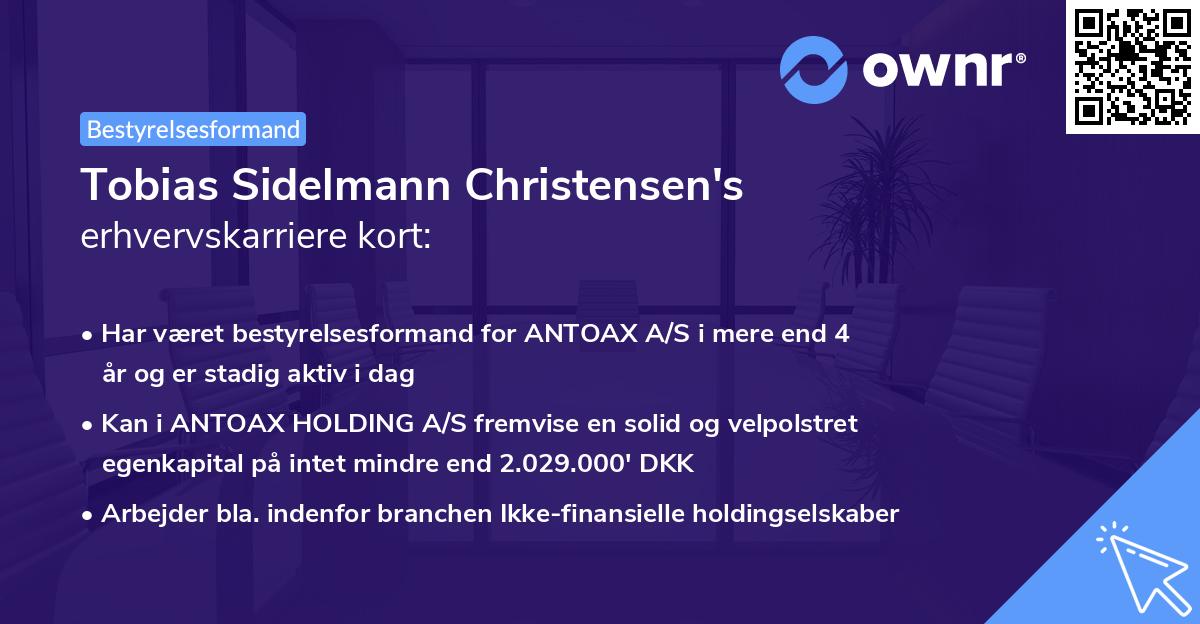 Tobias Sidelmann Christensen's erhvervskarriere kort