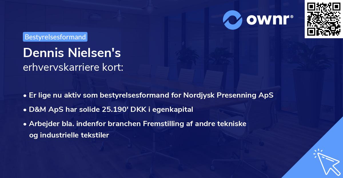 Dennis Nielsen's erhvervskarriere kort