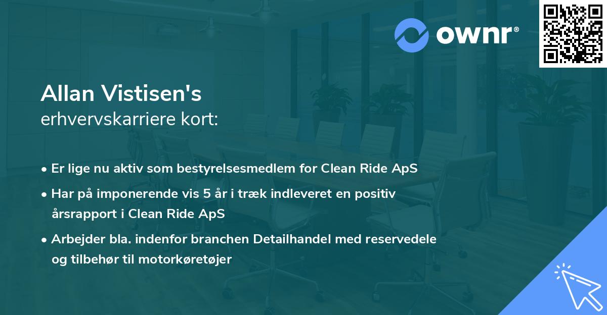 Allan Vistisen's erhvervskarriere kort