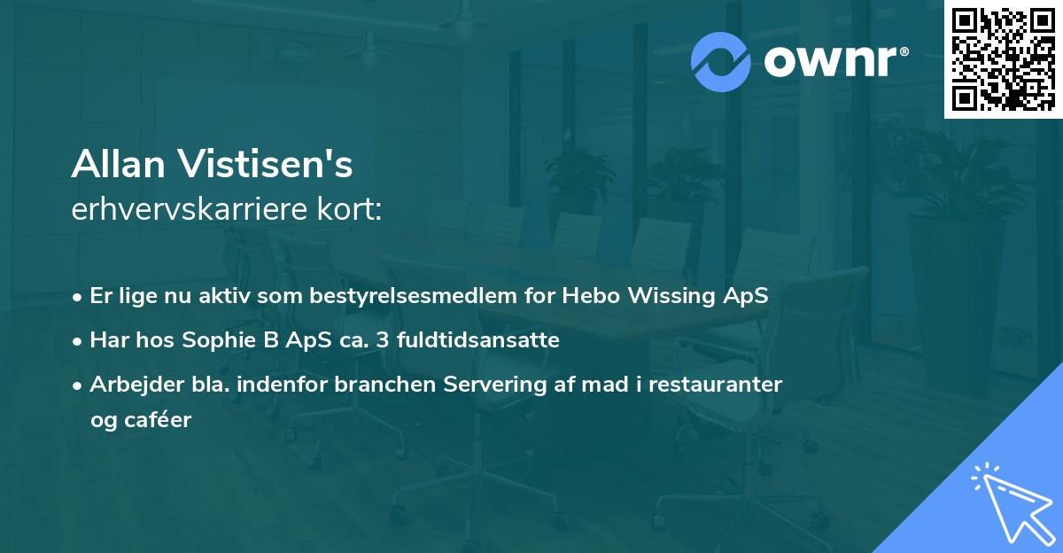Allan Vistisen's erhvervskarriere kort