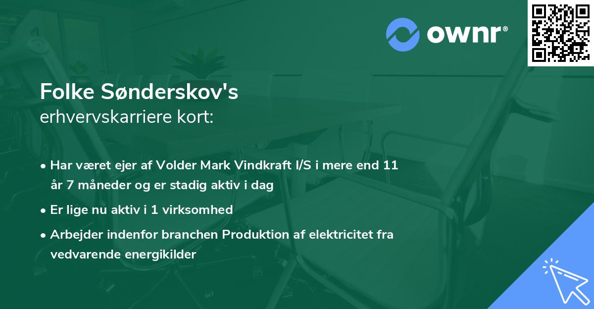Folke Sønderskov's erhvervskarriere kort