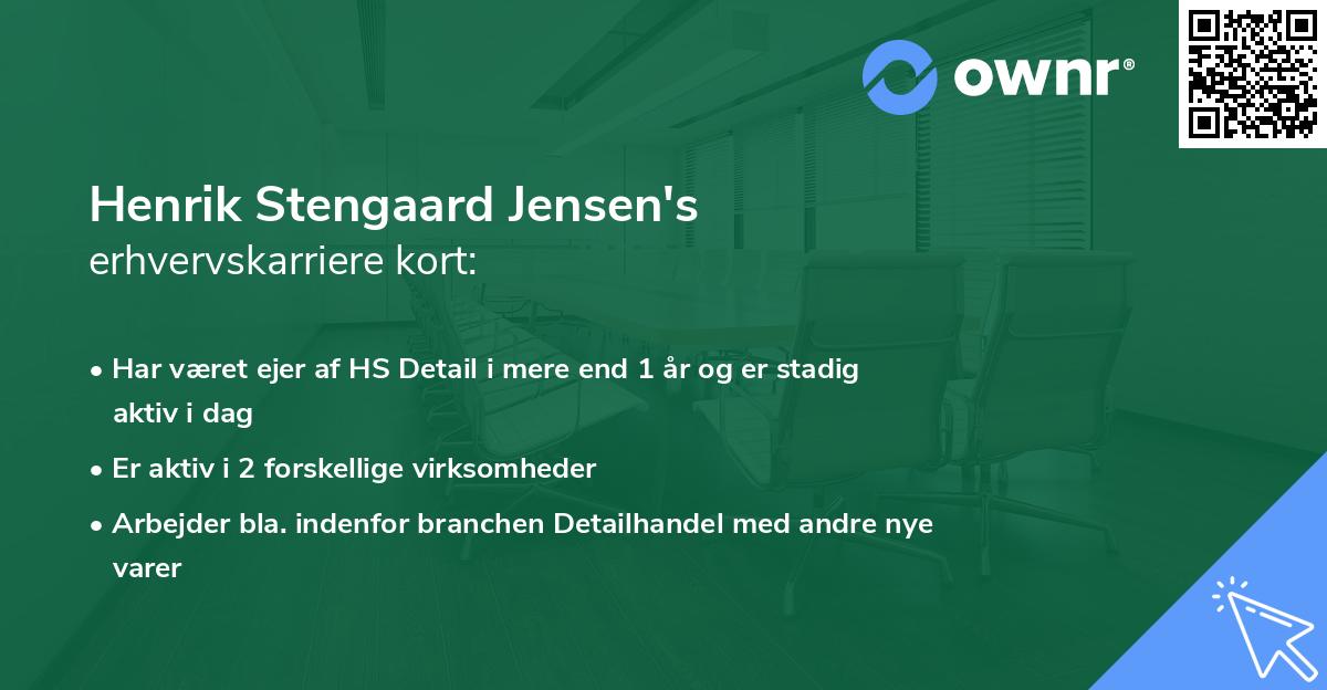 Henrik Stengaard Jensen's erhvervskarriere kort