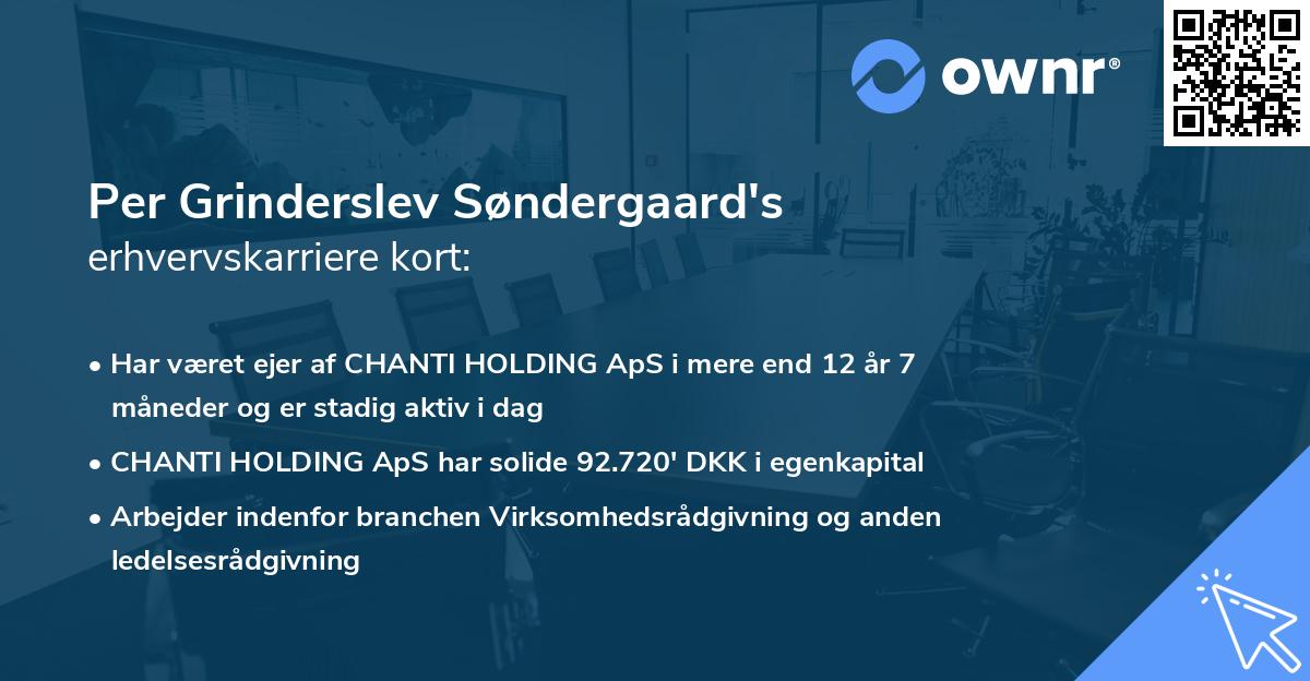 Per Grinderslev Søndergaard's erhvervskarriere kort