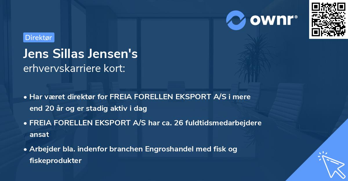 Jens Sillas Jensen's erhvervskarriere kort