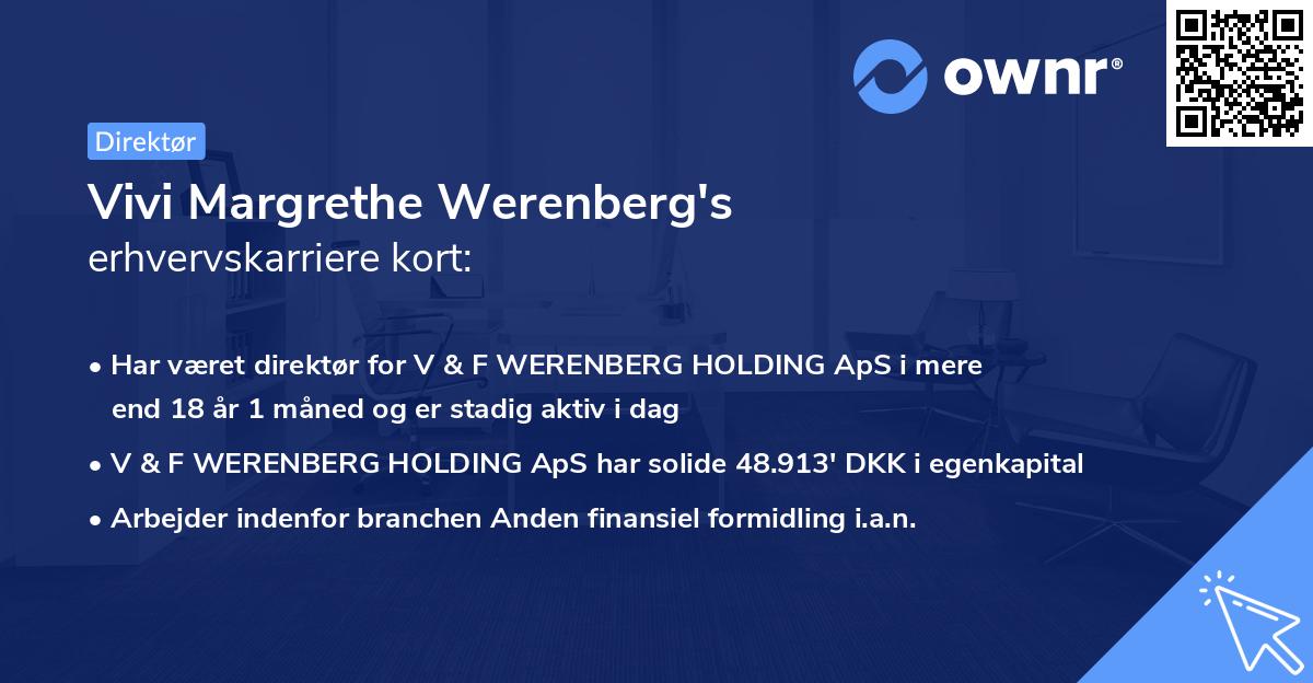 Vivi Margrethe Werenberg's erhvervskarriere kort