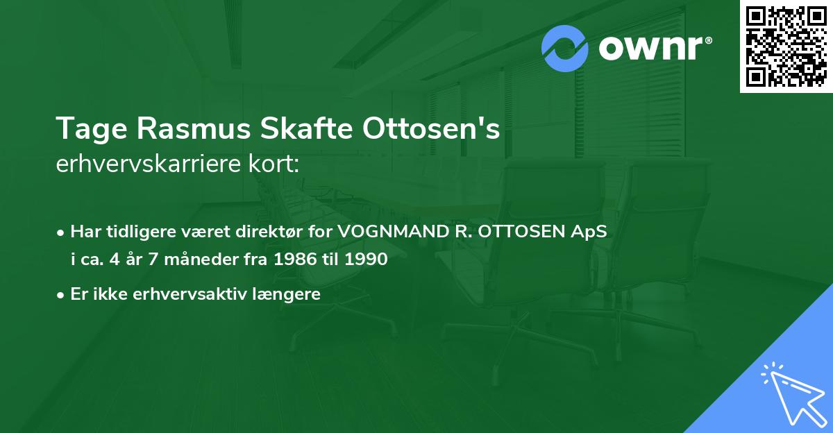 Tage Rasmus Skafte Ottosen's erhvervskarriere kort