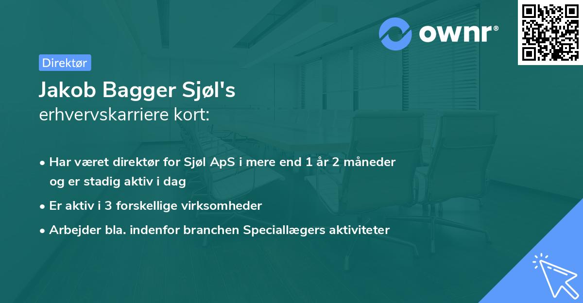 Jakob Bagger Sjøl's erhvervskarriere kort