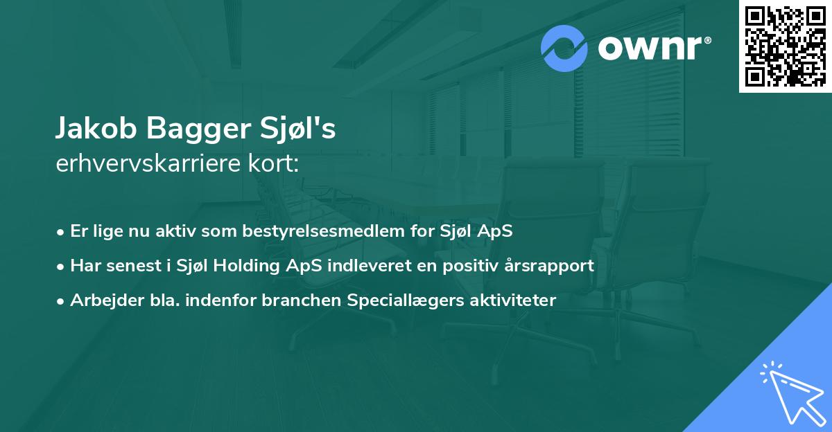Jakob Bagger Sjøl's erhvervskarriere kort