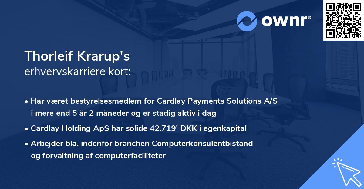 Thorleif Krarup's erhvervskarriere kort