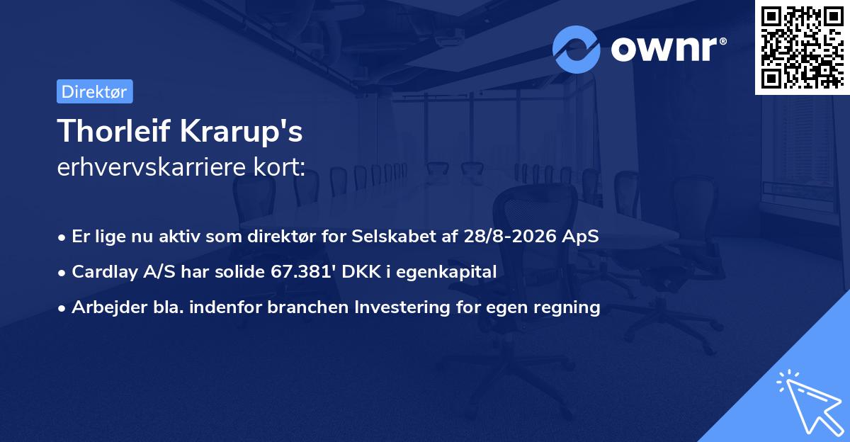 Thorleif Krarup's erhvervskarriere kort