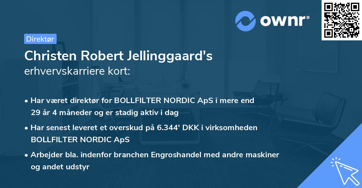 Christen Robert Jellinggaard's erhvervskarriere kort