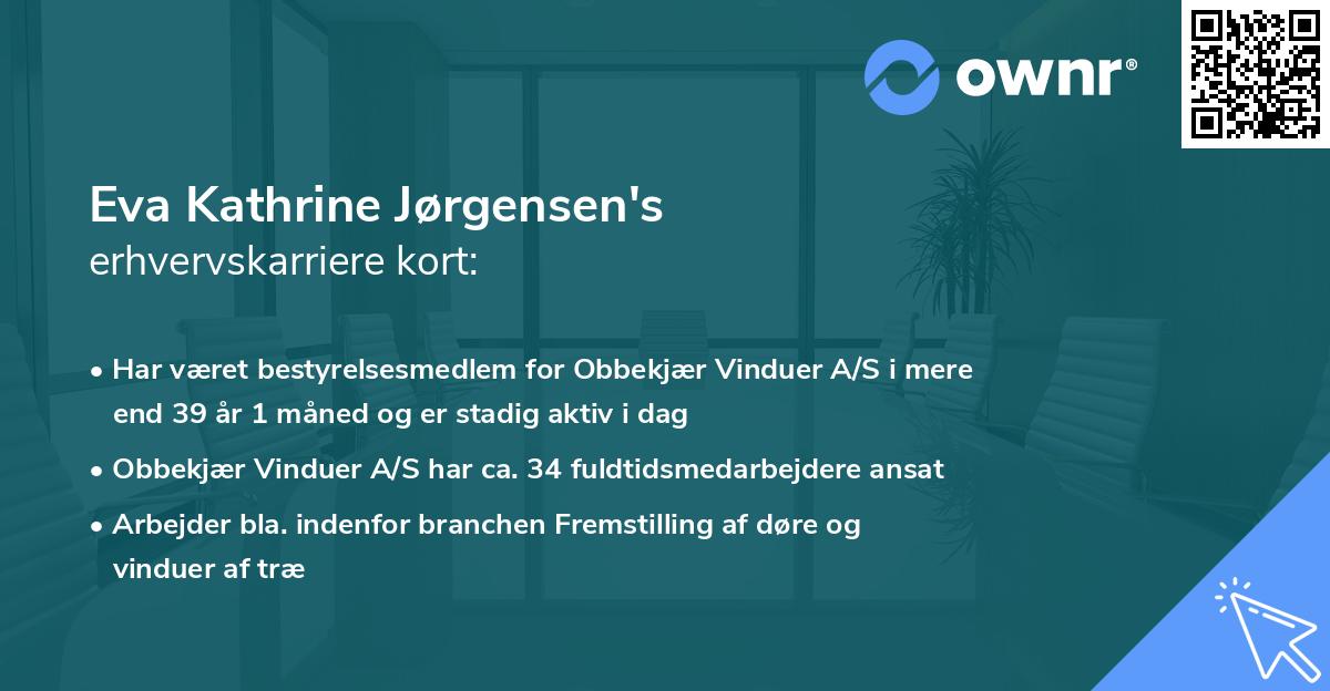 Eva Kathrine Jørgensen's erhvervskarriere kort