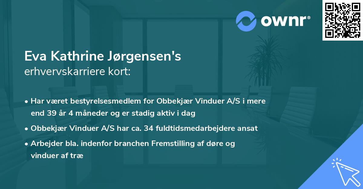 Eva Kathrine Jørgensen's erhvervskarriere kort