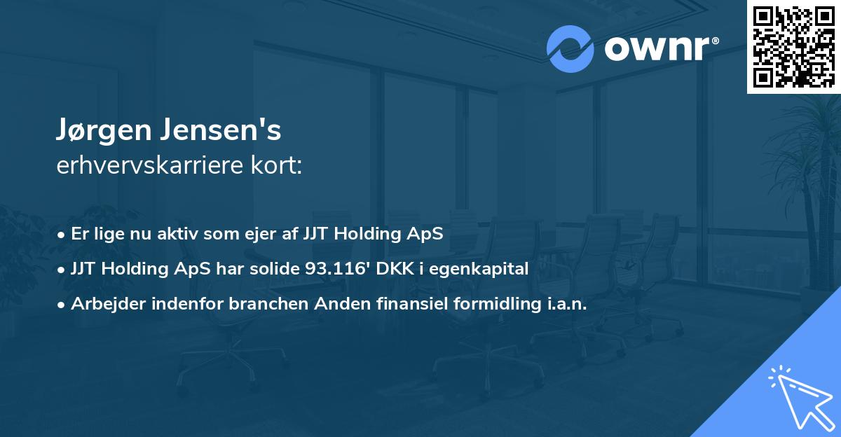 Jørgen Jensen's erhvervskarriere kort