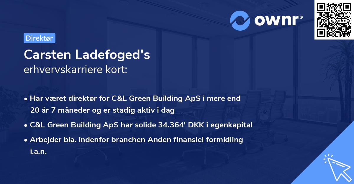 Carsten Ladefoged's erhvervskarriere kort