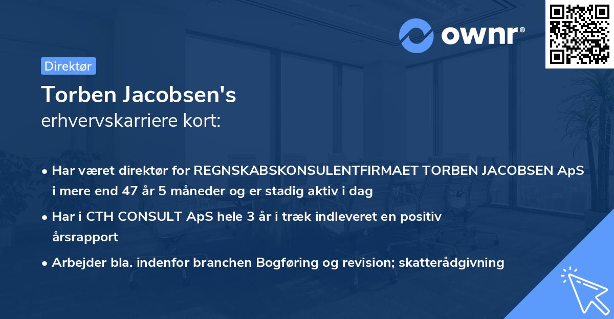 Torben Jacobsen's erhvervskarriere kort