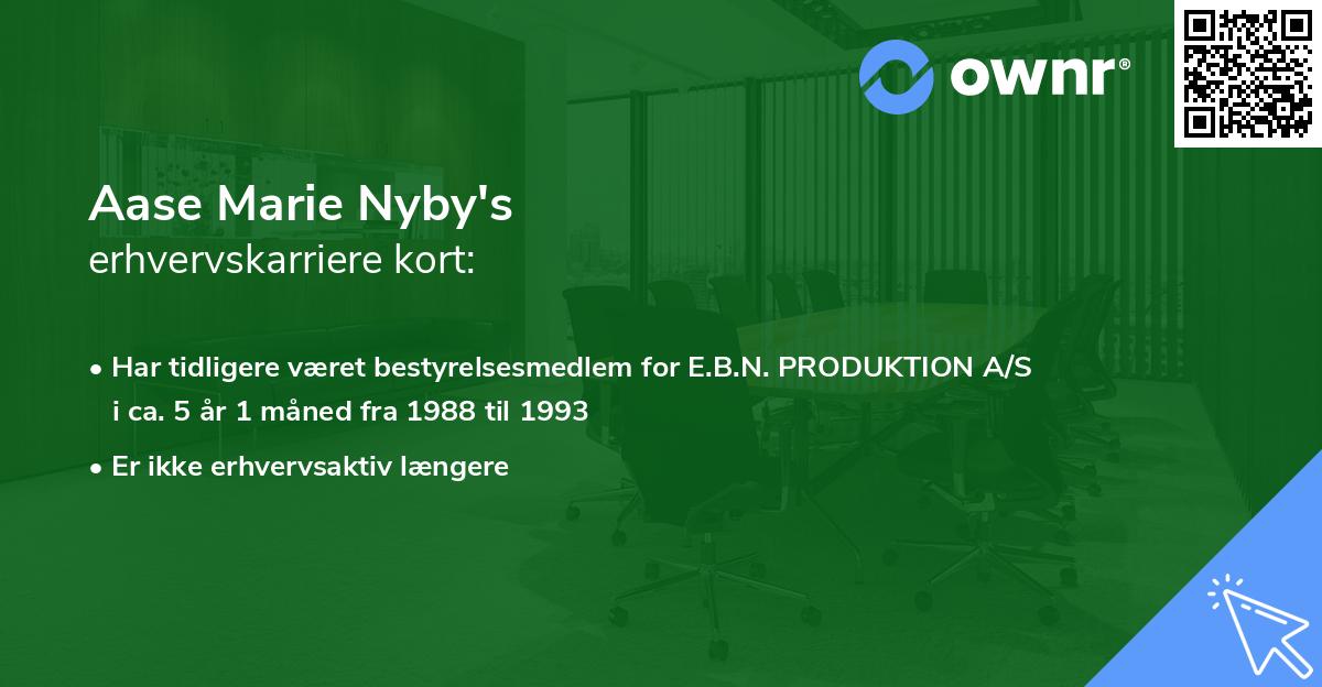 Aase Marie Nyby's erhvervskarriere kort