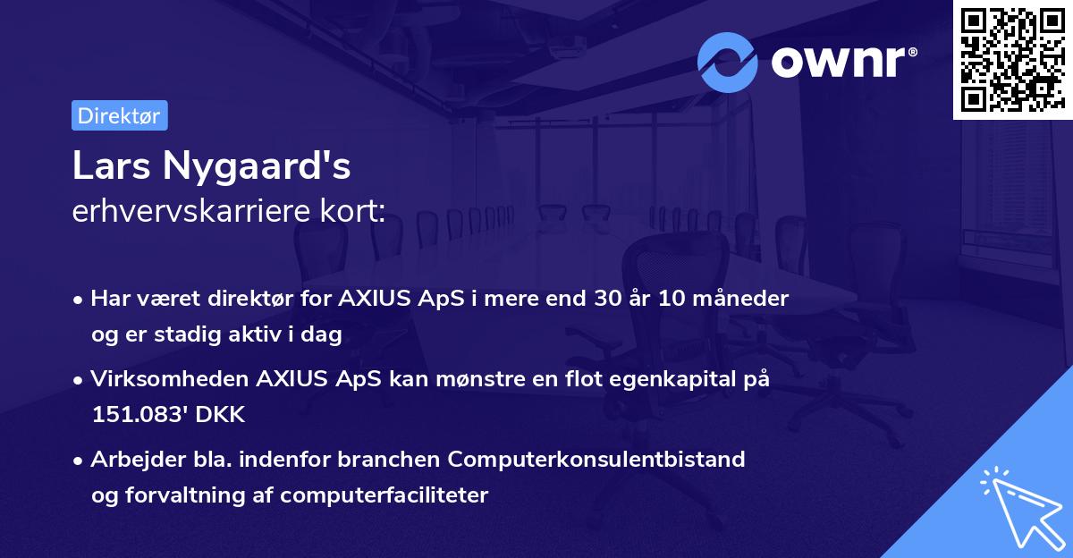 Lars Nygaard's erhvervskarriere kort