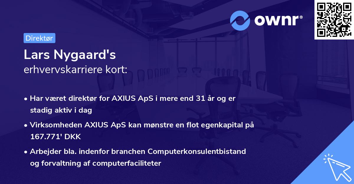 Lars Nygaard's erhvervskarriere kort