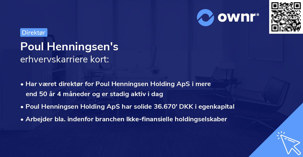 Poul Henningsen's erhvervskarriere kort