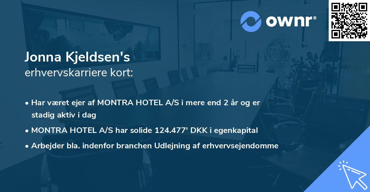 Jonna Kjeldsen's erhvervskarriere kort