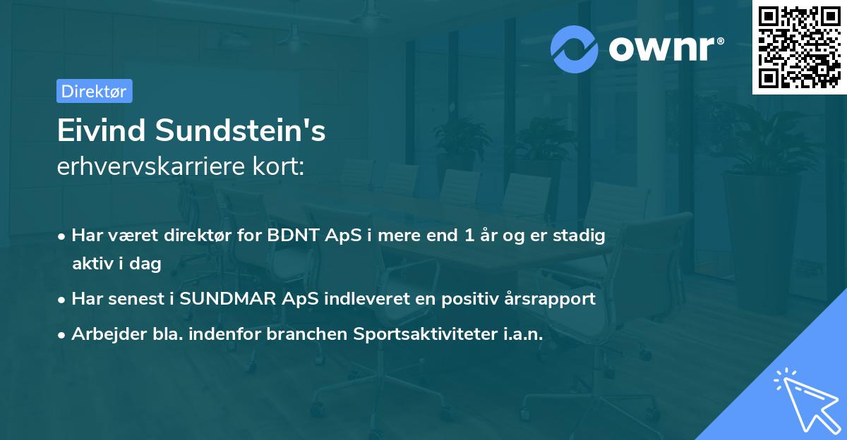 Eivind Sundstein's erhvervskarriere kort