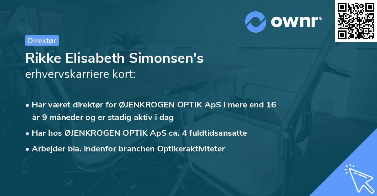 Rikke Elisabeth Simonsen's erhvervskarriere kort