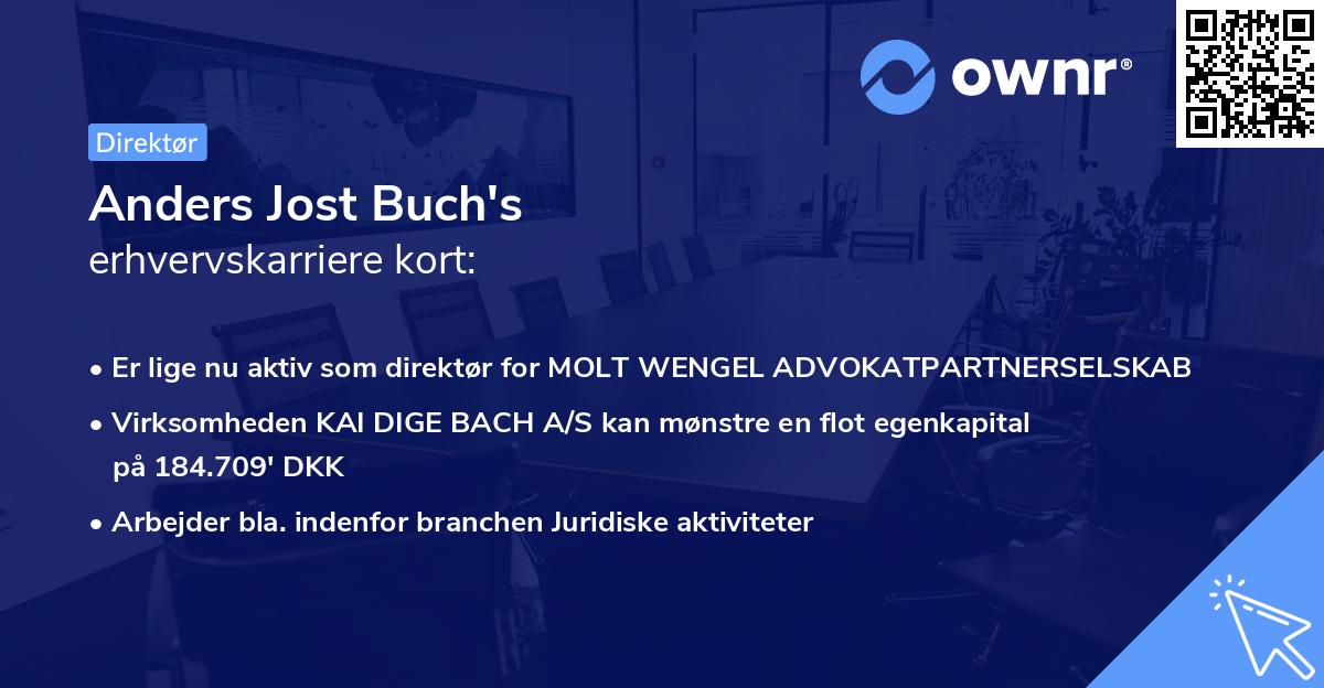 Anders Jost Buch's erhvervskarriere kort