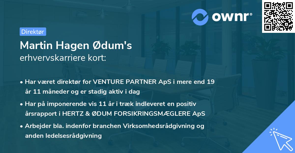 Martin Hagen Ødum's erhvervskarriere kort