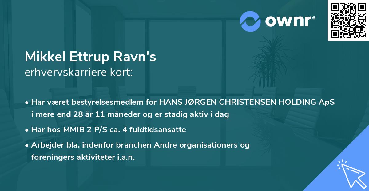 Mikkel Ettrup Ravn's erhvervskarriere kort