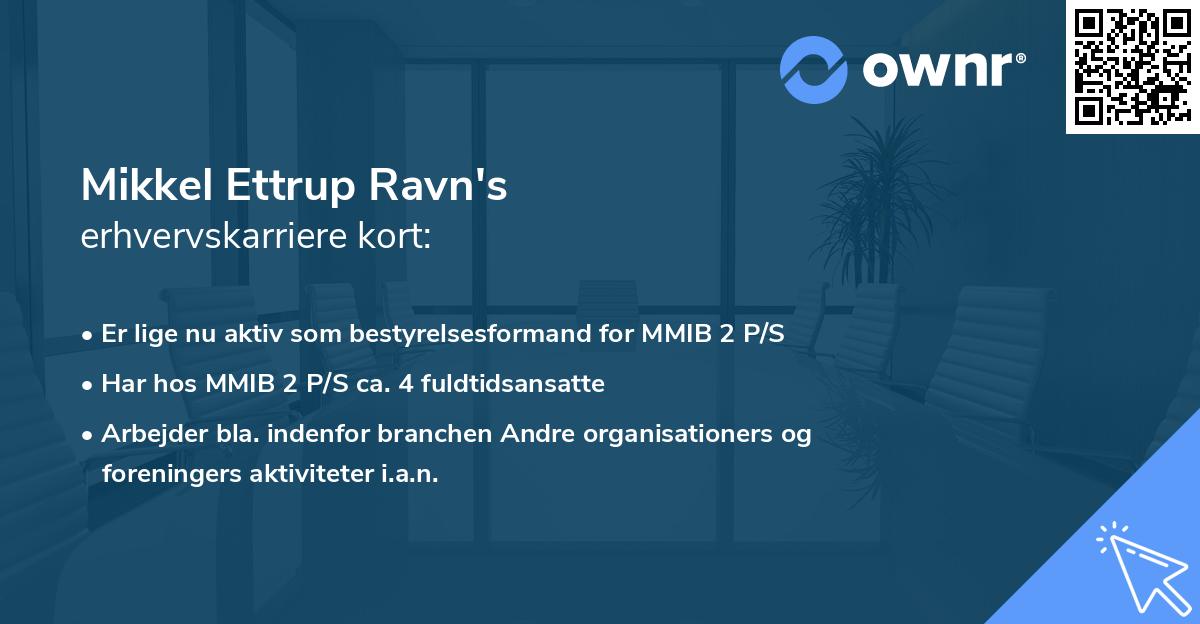 Mikkel Ettrup Ravn's erhvervskarriere kort