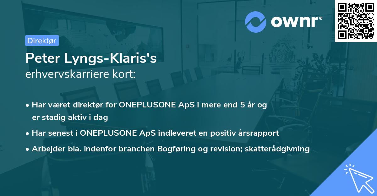 Peter Lyngs-Klaris's erhvervskarriere kort