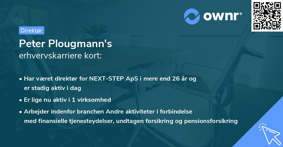 Peter Plougmann's erhvervskarriere kort